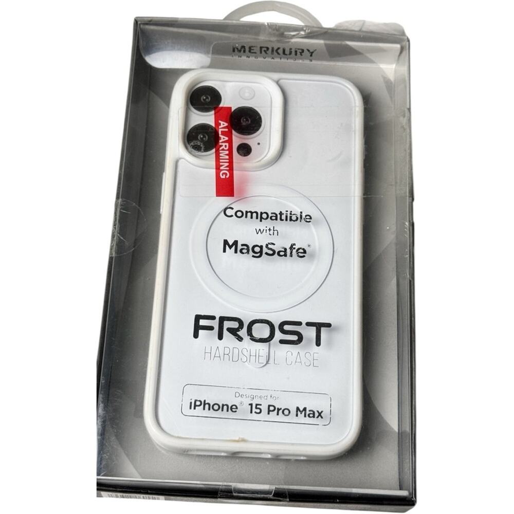 Merkury Frost Hardshell Case for iPhone 15 Pro Max - White